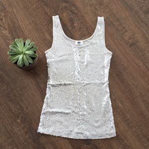 Sequin glitter tank top